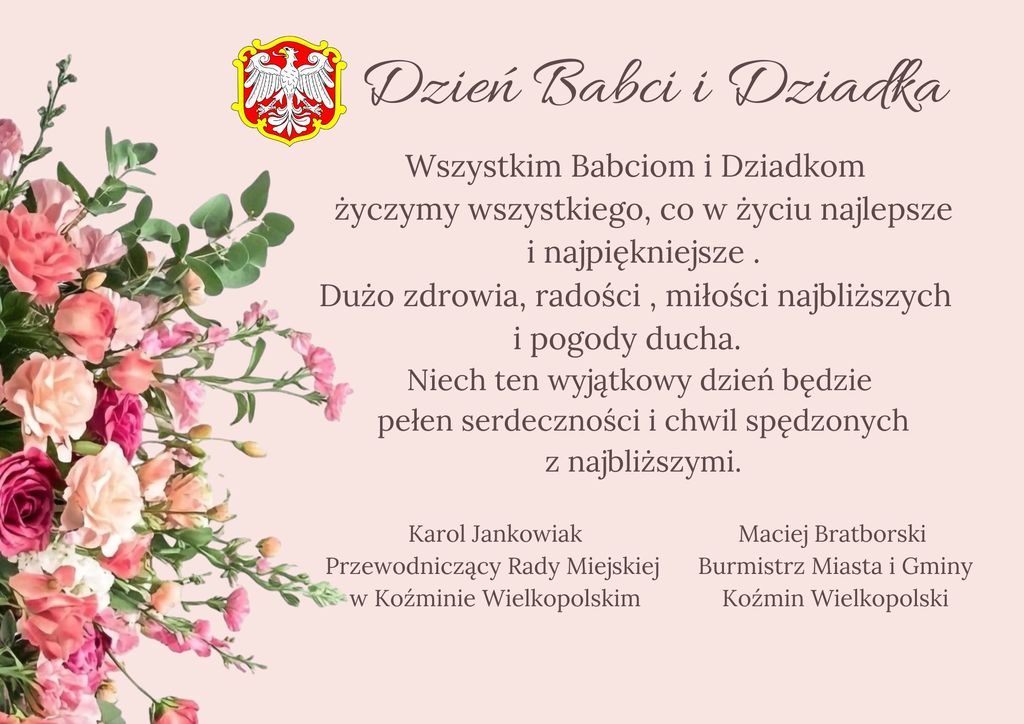 Życzenia z okazji Dnia Babci i Dziadka 